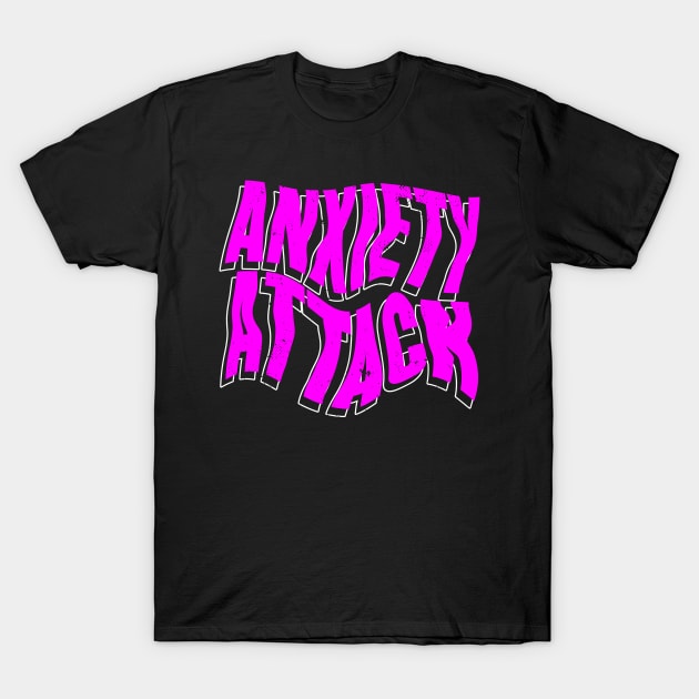 Anxiety Attack Grunge Emo Aesthetic Indie Glitch T-Shirt by wbdesignz